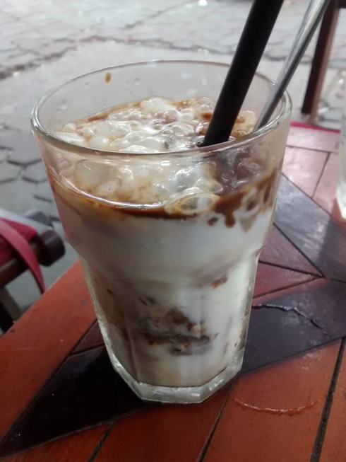 Coffee with yogurt. Hanoi is also famous for coffee with egg, which came out with a custard like consistency.