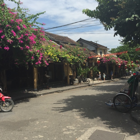 Beautiful streets in old town Hoi An.