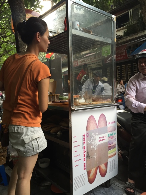 The best Bahn Mi (Vietnamese sandwich with everything from pork to duck pate) in town was this small street cart.